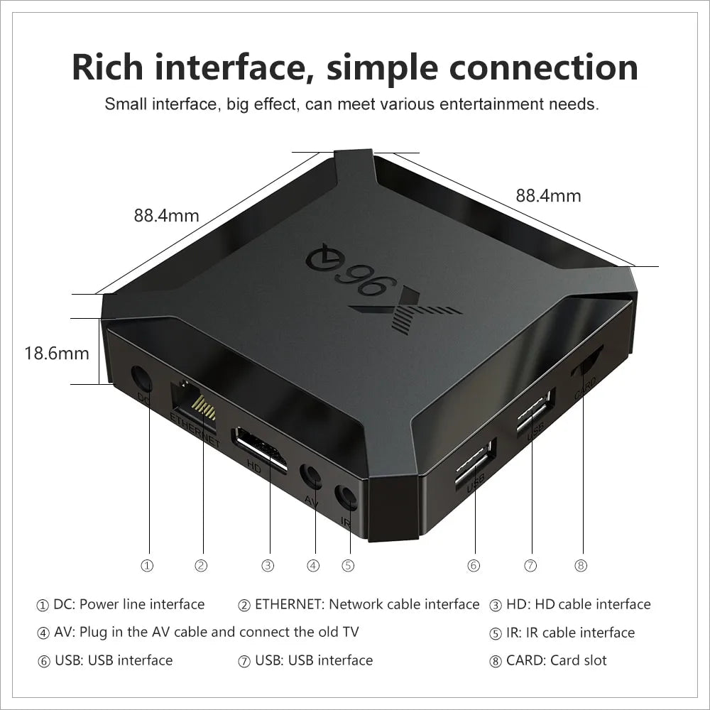 X96Q 2GB 16GB Android 10.0 TV Box Allwinner H313 Quad Core 4K 2.4G Wifi Google Player Youtube X96 1GB 8GB Set Top Box
