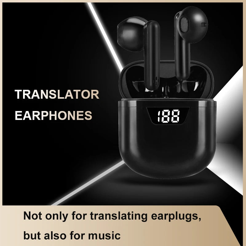 V03 Translation Earphones with 144 Language TWS Bluetooth 5.0 Wireless Headphone Instant Voice Sports Headset with Charging Box