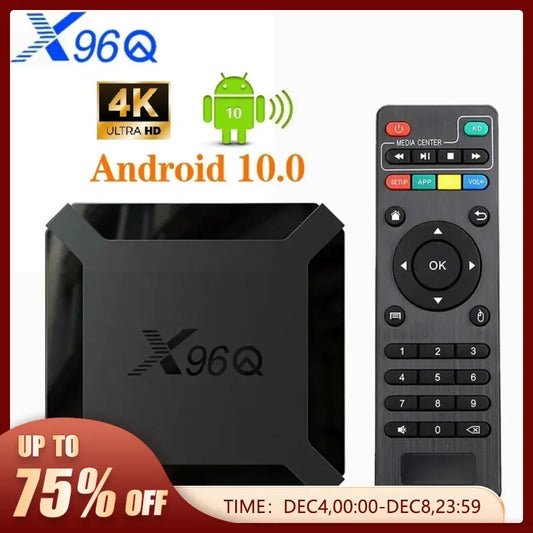 X96Q 2GB 16GB Android 10.0 TV Box Allwinner H313 Quad Core 4K 2.4G Wifi Google Player Youtube X96 1GB 8GB Set Top Box