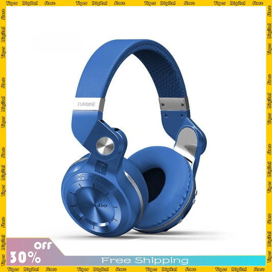 Bluedio T2Plus Wireless Bluetooth Headset Super Bass Music with Line-in Socket Mic Waterproof Radio and SD Card Noise Reduction